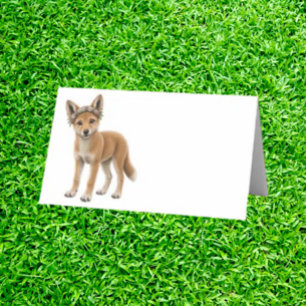 Watercolour Dingo Party Place Card