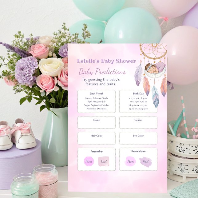 Watercolour Dreamcatcher Baby Shower predictions  Poster (Creator Uploaded)