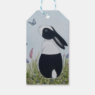 Watercolour Dutch Bunny Rabbit Gift Tags