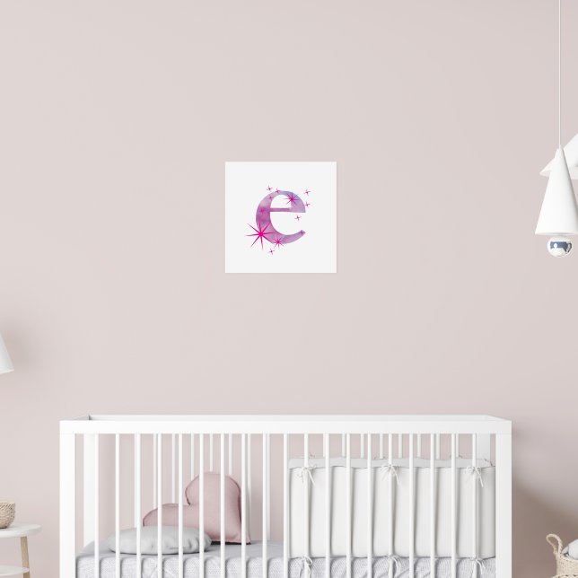Watercolour E Poster (Nursery 2)