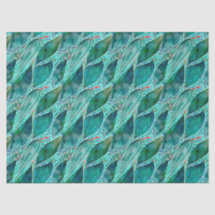 Watercolour Eucalyptus Blue River Leaves Tissue Paper