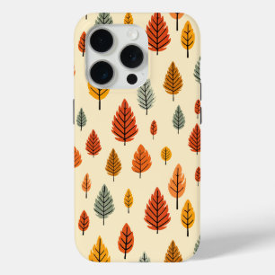 Watercolour Fall Leaves seamless Pattern iPhone 15 Pro Case