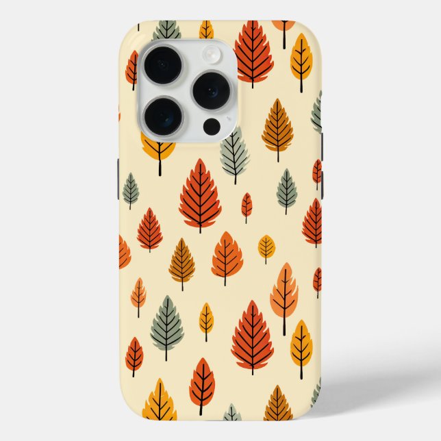 Watercolour Fall Leaves seamless Pattern Case-Mate iPhone Case (Back)