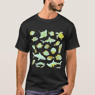 Watercolour fish Yellow T-Shirt