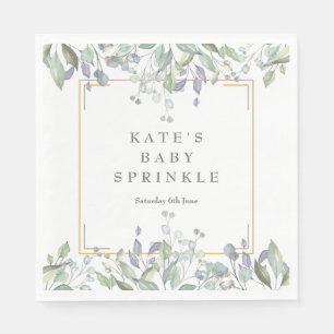 Watercolour Floral Baby Sprinkle/Shower/Couples Napkin