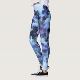 Watercolour Floral Design Leggings