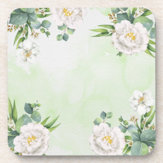 Watercolour flower coaster