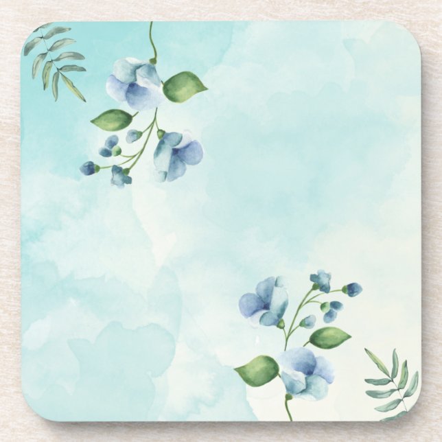 Watercolour flower coaster (Front)