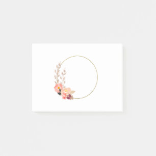 Watercolour Flowers Watercolor Flowers Frame Post-it Notes