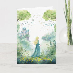 Watercolour Forest Princess Card