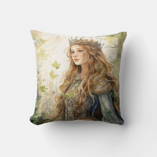 Watercolour Forest Princess Cushion