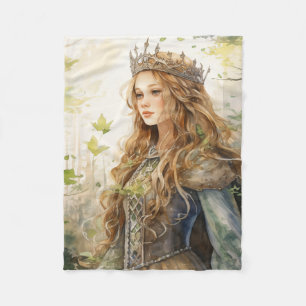 Watercolour Forest Princess Fleece Blanket