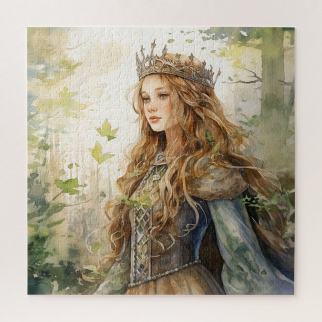 Watercolour Forest Princess Jigsaw Puzzle (Vertical)