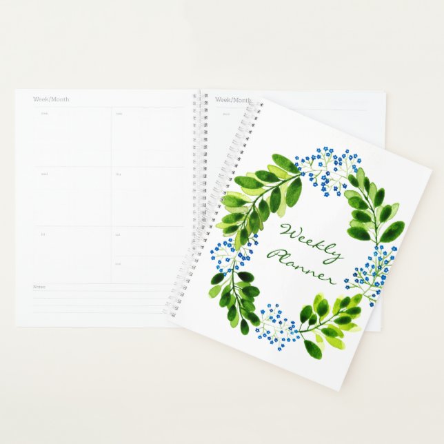 Watercolour Forget-me-not Flowers Planner (Display)
