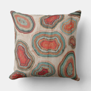 Watercolour Geode Graphic Stone Distressed Cushion
