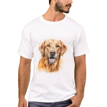 Watercolour Golden Labrador Retriever Dog T-Shirt