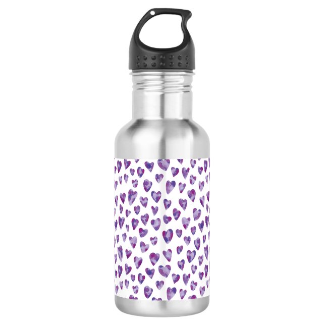 Watercolour Heart 710 Ml Water Bottle (Front)