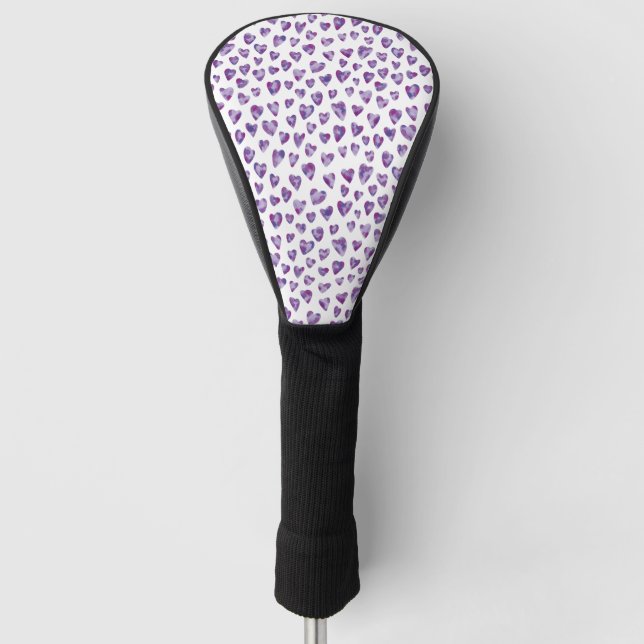 Watercolour Heart Golf Head Cover (Front)