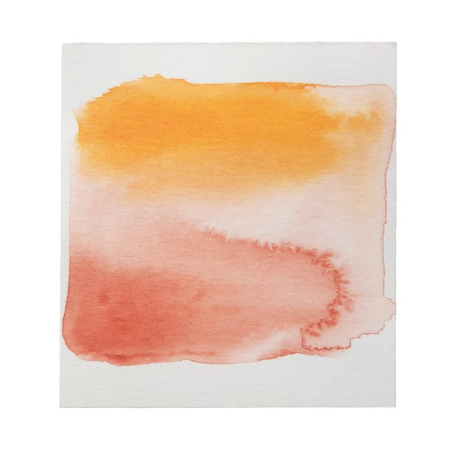 Watercolour Horizons Orange Brown Notepad (Front)