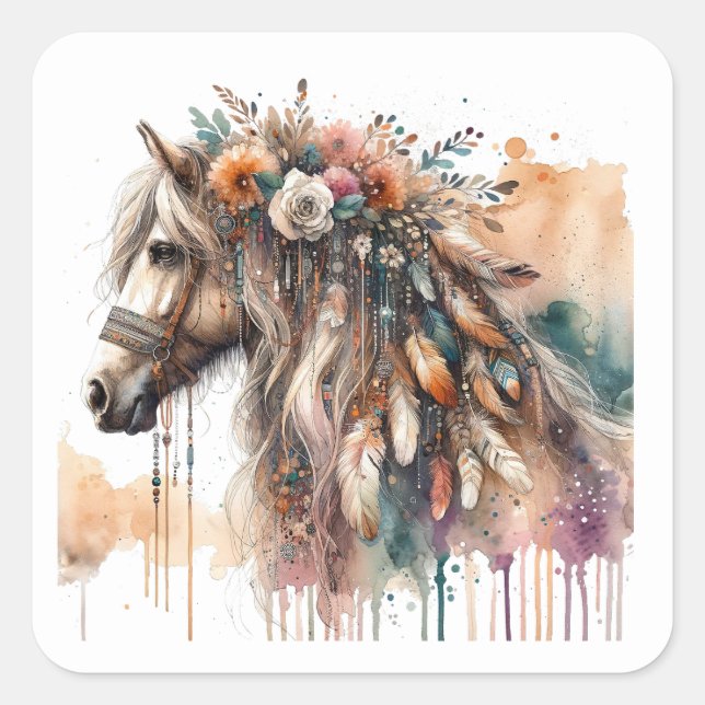 Watercolour Horse Stickers (Front)