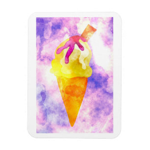 Watercolour Ice Cream Cone Magnet