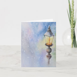 Watercolour Lamp Christmas Card