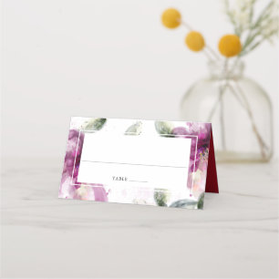 Watercolour Lilies 40th Wedding Anniversary Place Card