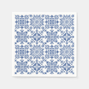 Watercolour Mandala Azure Hard plastic coaster Napkin