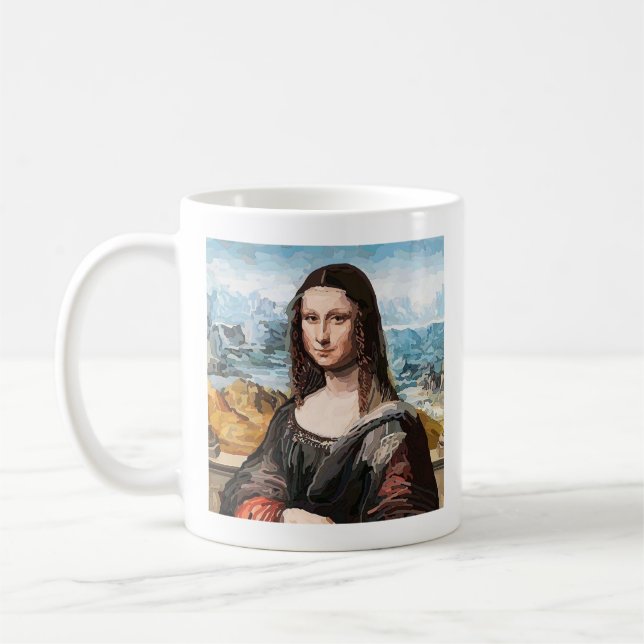 Watercolour Mona Lisa Mug (Left)
