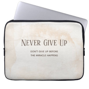 Watercolour Motivation Quote Laptop Sleeve