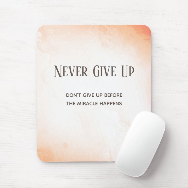 Watercolour Motivation Quote Mouse Pad (With Mouse)