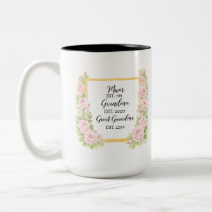 Watercolour Mug Gift for Granny, Personalised gift