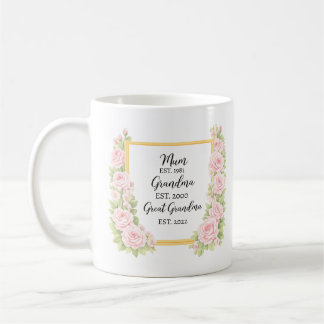 Watercolour Mug Gift for Granny, Personalized gift