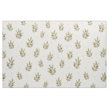 Watercolour Olive Branch Fabric