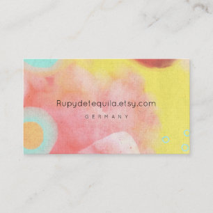 Watercolour paint abstract Rupydetequila Business Card