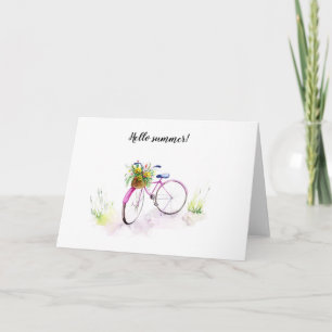 Watercolour painted illustration card