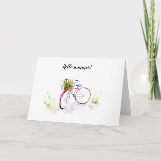 Watercolour painted illustration card (Front)