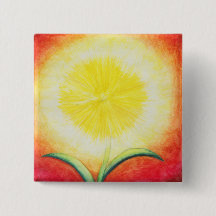 watercolour painting vintage yellow flower sun