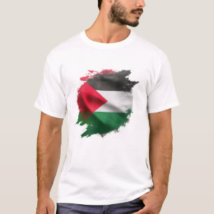 Watercolour Palestinian Flag Artwork T-Shirt