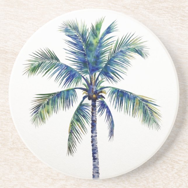 WATERCOLOUR PALM TREE  COASTER (Front)
