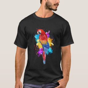 Watercolour Parrot Bird Painting Graphic T-Shirt