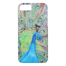 Watercolour Peacock Painting