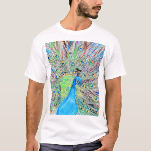 Watercolour Peacock Painting T-Shirt
