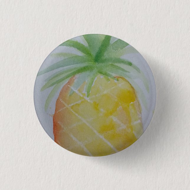 Watercolour Pineapple Badge (Front)