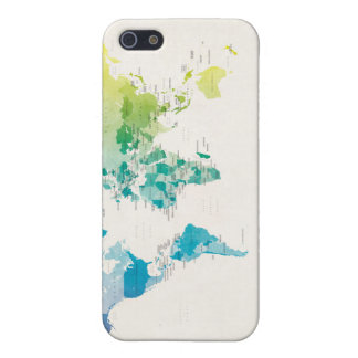 Map Of The World Iphone 5c Case Watercolour Political Map of the World Case For iPhone 5/5S