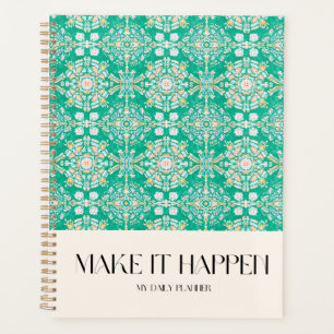 Watercolour Portuguese tiles floral ornament patte Planner