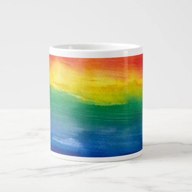Watercolour Rainbow Big Mug (Front)