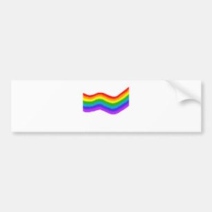 Watercolour rainbow colours bumper sticker