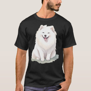 Watercolour Samoyed Dog Sticker4 T-Shirt