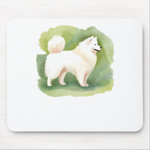 Watercolour Samoyed Dog Sticker Mouse Pad